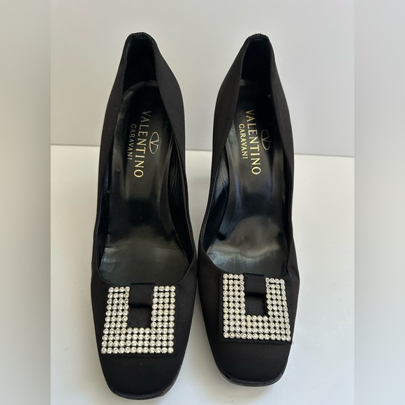 VALENTINO GARAVANI Rhinestone Black Pump Shoe (Women) 40/9,5 Retail $795 RARE - Picture 7 of 12